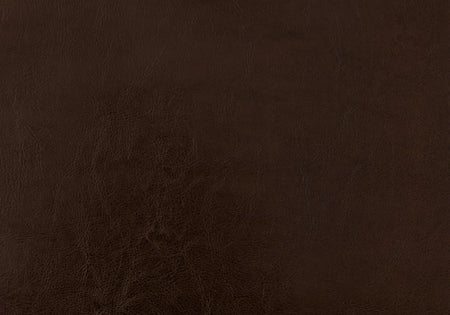 LIT - QUEEN / SIMILI-CUIR BRUN AVEC PIEDS EN BOIS 