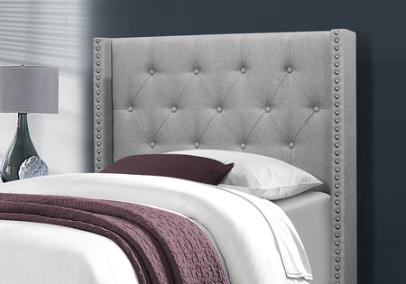 LIT - TAILLE SIMPLE / LIN GRIS AVEC BORDURE CHROMÉE UGS : I 5984T 
