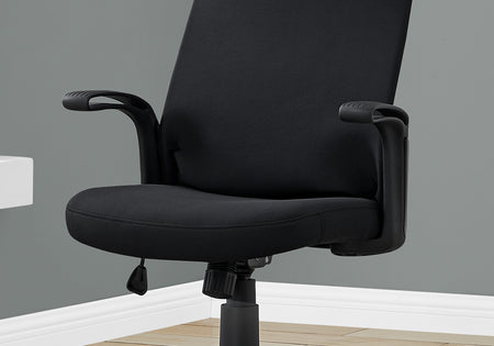 CHAISE DE BUREAU - NOIR / TISSU NOIR / MULTIPOSITIONS 