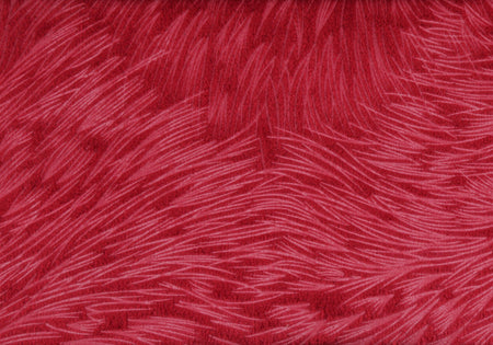 COUSSIN - 18"X 18" / VELOURS PLUME ROUGE / 2PCS 