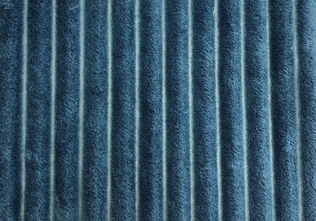 COUSSIN - 18"X 18" / STYLE CÔTELÉ ULTRA DOUX BLEU / 1PC