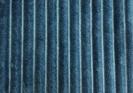 COUSSIN - 18"X 18" / STYLE CÔTELÉ ULTRA DOUX BLEU / 2PCS 