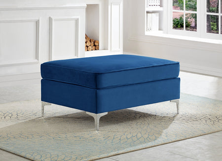 Sofa Sectionnel Velours & Ottoman